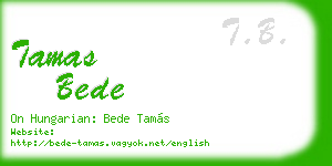 tamas bede business card